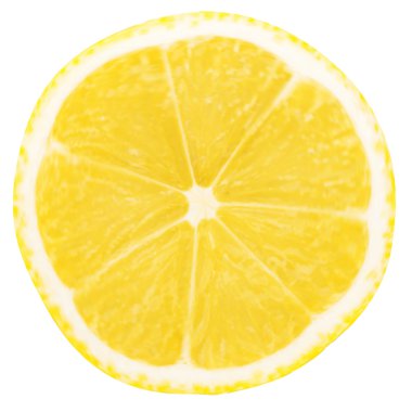 Limon dilimi beyaz arkaplanda izole