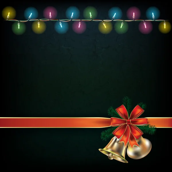 Abstracte achtergrond met kerstverlichting — Stockvector