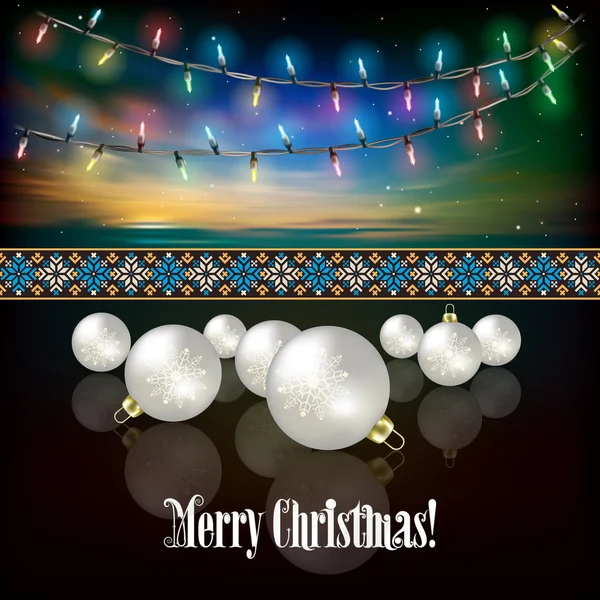 Abstract celebration background with Christmas decorations — Stock Vector