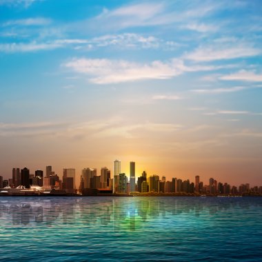 Vancouver silueti ile arka plan