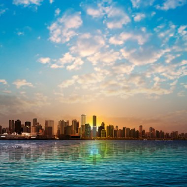 Vancouver silueti ile arka plan
