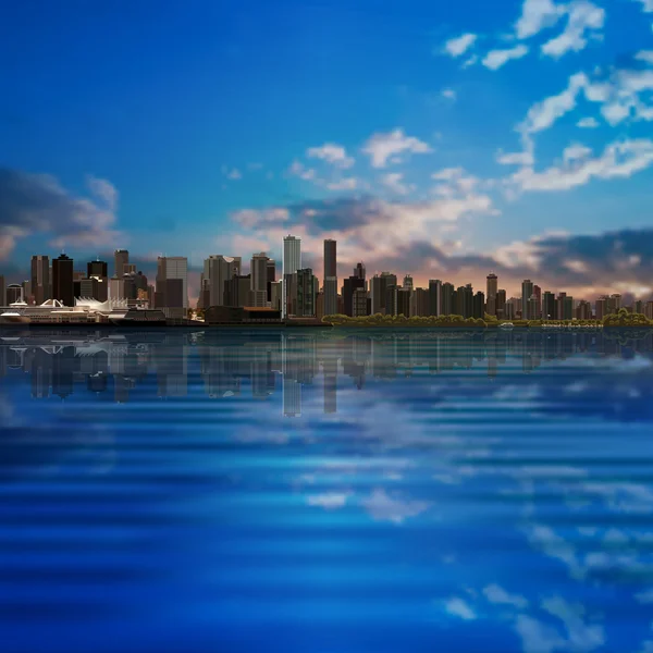 Vancouver silueti ile arka plan