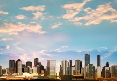 vancouver Panoraması ile arka plan