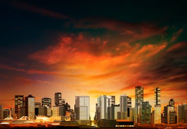 vancouver Panoraması ile arka plan