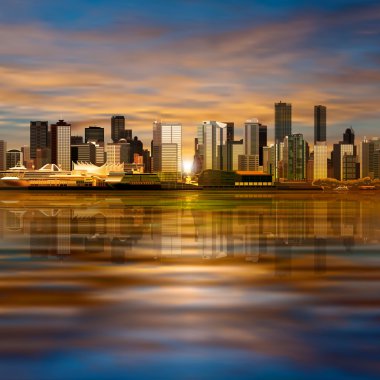 vancouver Panoraması ile arka plan