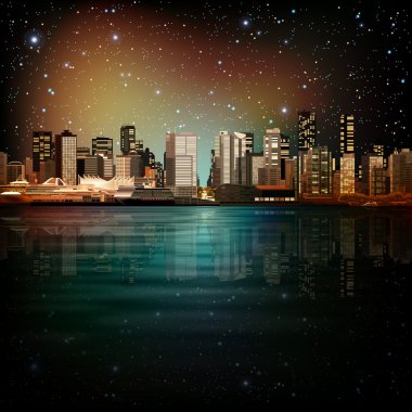 vancouver Panoraması ile arka plan