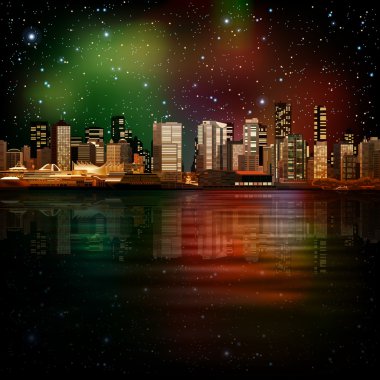 vancouver Panoraması ile arka plan