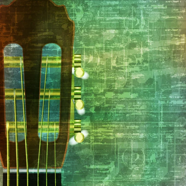 Abstrait fond grunge avec guitare acoustique — Image vectorielle