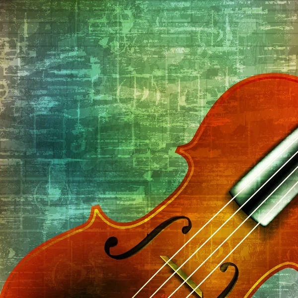 Sfondo grunge astratto con violino — Vettoriale Stock