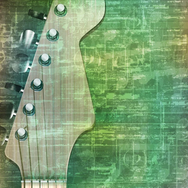 Elektro gitar ile soyut grunge arka plan — Stok Vektör