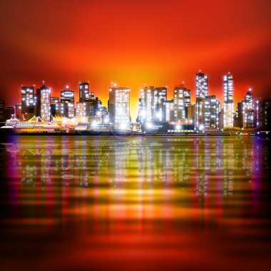 vancouver Panoraması ile arka plan