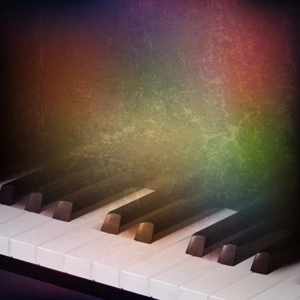 Fondo grunge abstracto con teclas de piano — Archivo Imágenes Vectoriales