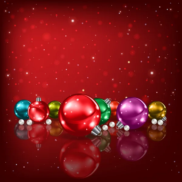 Sfondo astratto con decorazioni natalizie — Vettoriale Stock