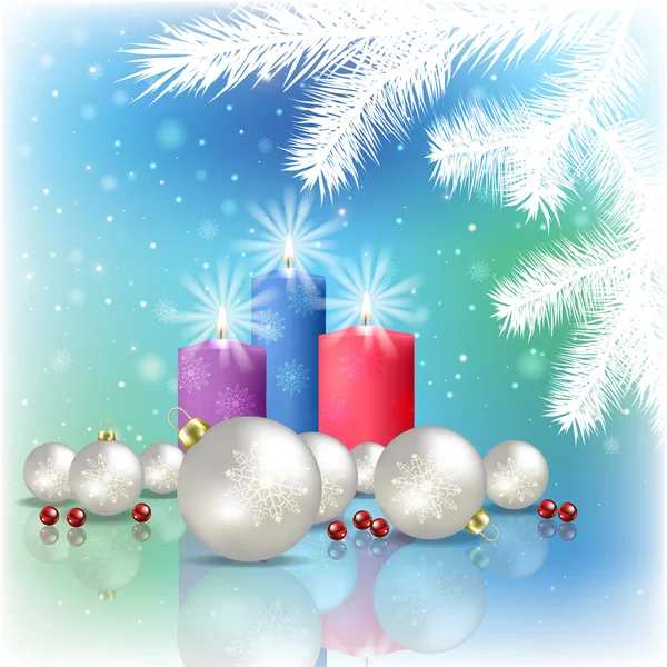 Abstrakt bakgrund med jul dekorationer — Stock vektor