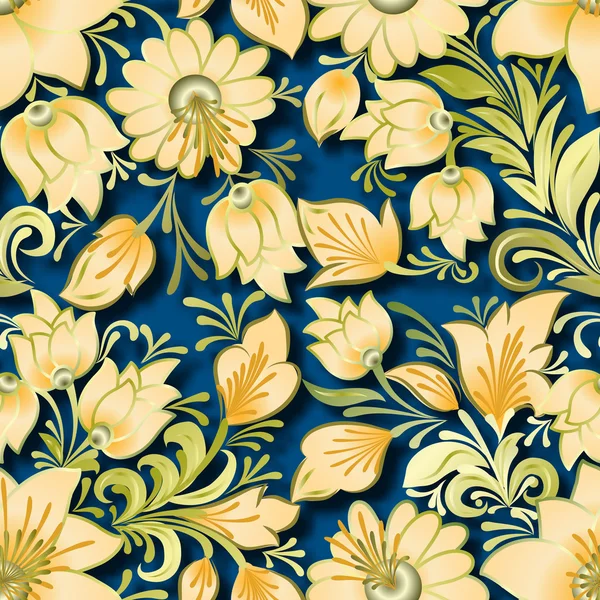 Ornamento floral sin costuras vintage abstracto — Vector de stock