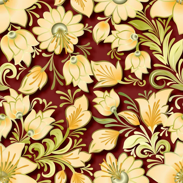 Ornamento floral sem costura vintage abstrato — Vetor de Stock