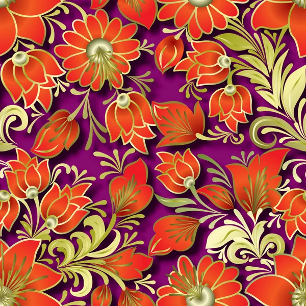 Ornamento floral sin costuras vintage abstracto — Vector de stock