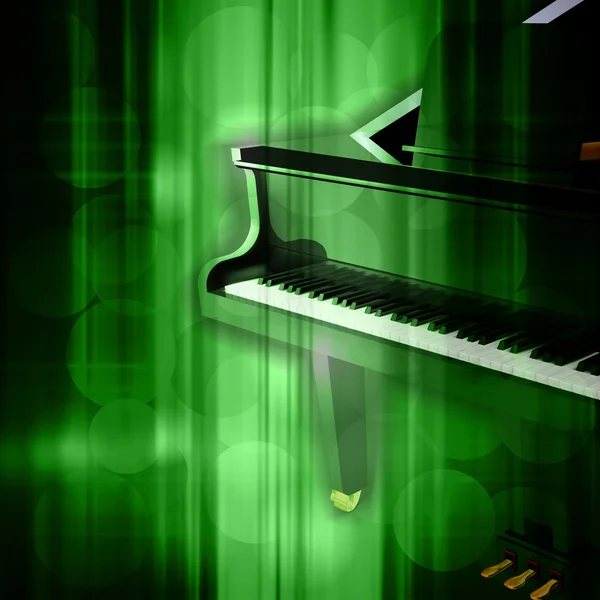 Abstrakter Grunge-Piano-Hintergrund mit Flügel — Stockvektor