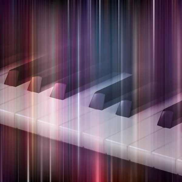 Abstracte grunge muziek achtergrond met piano — Stockvector