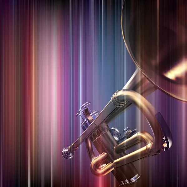 Abstrato grunge fundo com trompete —  Vetores de Stock