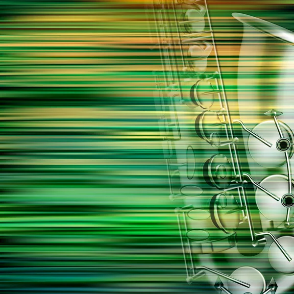 Abstrait grunge piano fond avec saxophone — Image vectorielle