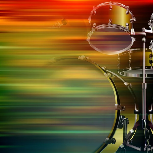 Abstracte grunge achtergrond met drumkit — Stockfoto