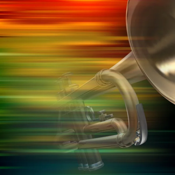 Abstract grunge background with trumpet — Stock Photo, Image