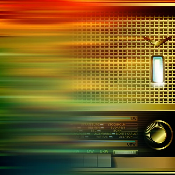 Abstrato grunge fundo com rádio retro — Fotografia de Stock