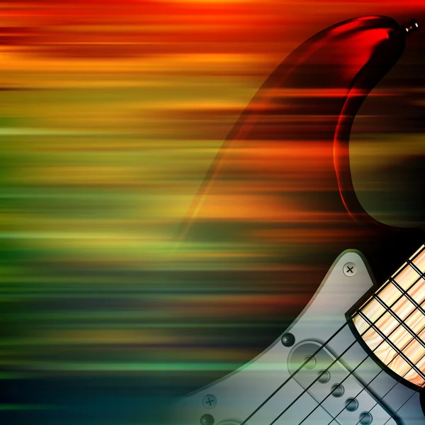 Abstract grunge background with electric guitar — Stock Vector
