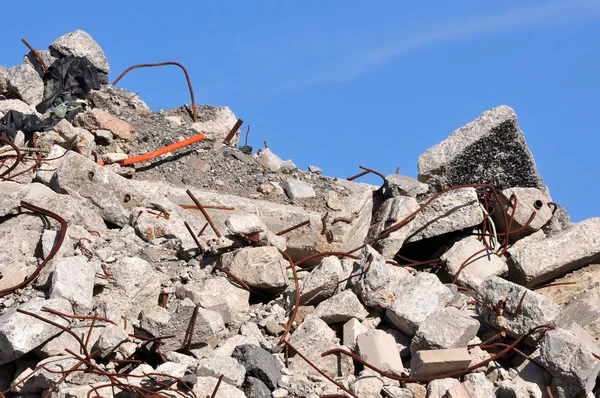 Rubble From a Demolished Building — Stock Photo, Image