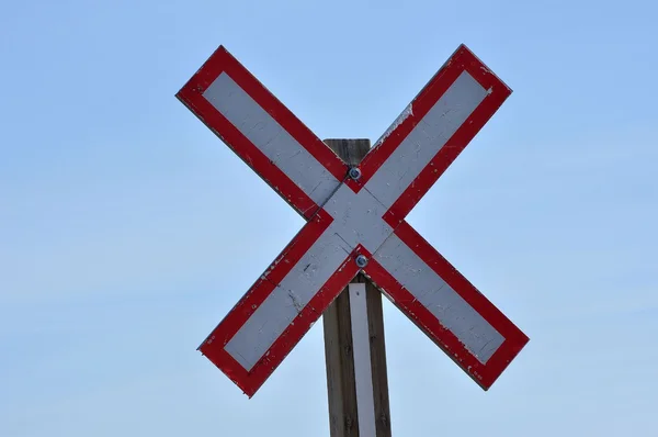 Spoor kruising teken — Stockfoto