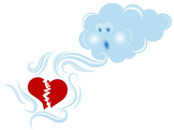 Cloud en hart — Stockfoto
