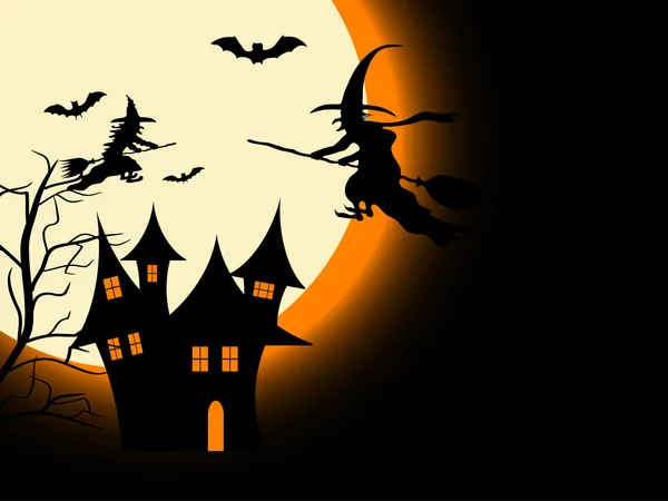 Spaventosa notte di Halloween — Vettoriale Stock