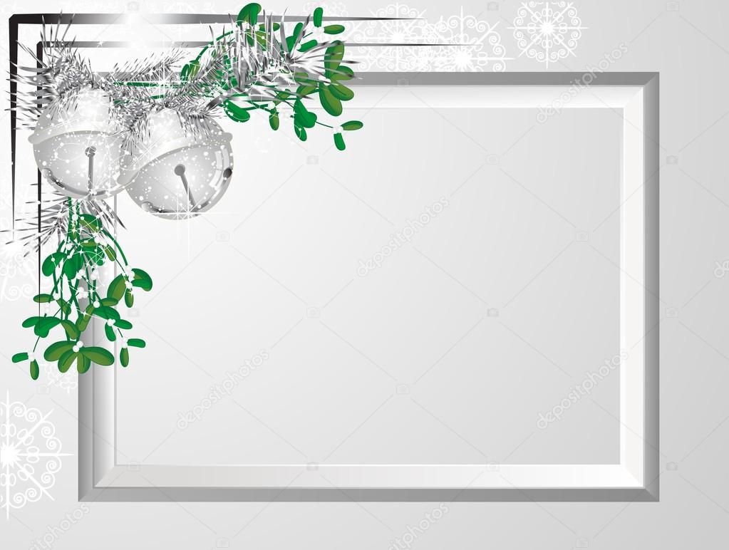 Christmas silver frame