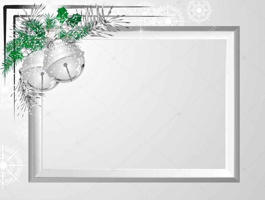 Christmas silver frame