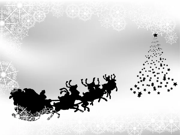 Sort og hvid jul baggrund – Stock-vektor