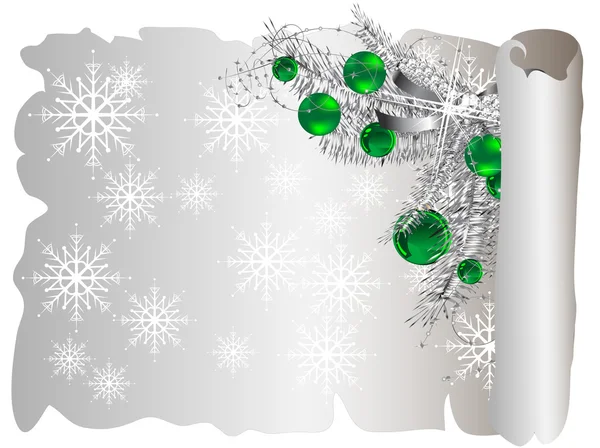 Parchemin gris Noël — Image vectorielle
