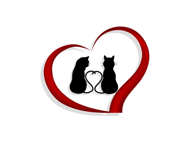 Cats in love — Stock Vector