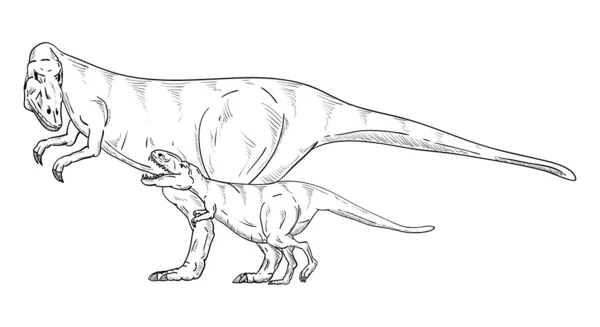 Dinosaurussen familie — Stockvector