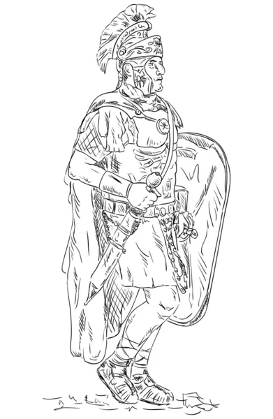 Romeinse soldaat, legionair — Stockvector
