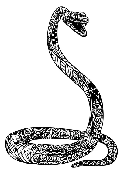 Wąż zentangle — Wektor stockowy