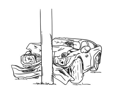 Download Wrecked Cartoon Car Free Vector Eps Cdr Ai Svg Vector Illustration Graphic Art