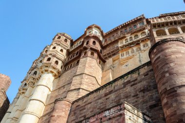 Mehrangarh Fort, Rajasthan, Jodhpur, Hindistan'ın farklı bölümleri