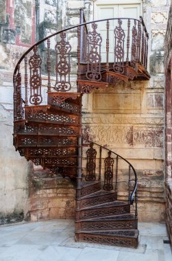 Mehrangarh Fort, Rajasthan, Jodhpur, Hindistan'ın farklı bölümleri