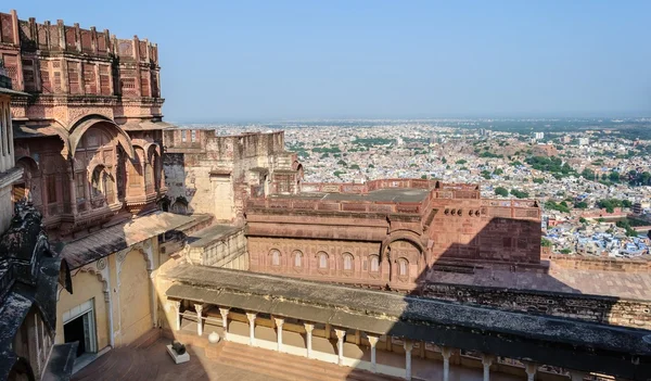 Mehrangarh Fort, Rajasthan, Jodhpur, Hindistan'ın farklı bölümleri — Stok fotoğraf