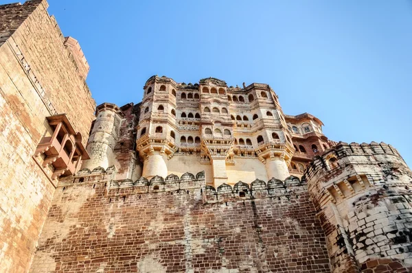 Verschillende delen van Mehrangarh Fort, Rajasthan, Jodhpur, India — Stockfoto