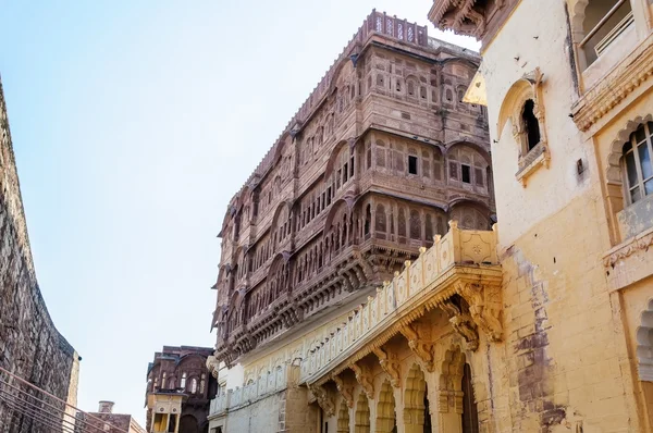 Mehrangarh Fort, Rajasthan, Jodhpur, Hindistan'ın farklı bölümleri — Stok fotoğraf