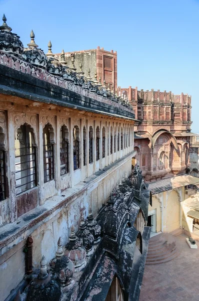 Mehrangarh Fort, Rajasthan, Jodhpur, Hindistan'ın farklı bölümleri — Stok fotoğraf