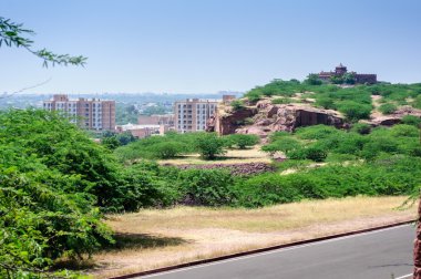 Jodhpur kenti Umaid Bhawan üzerinden