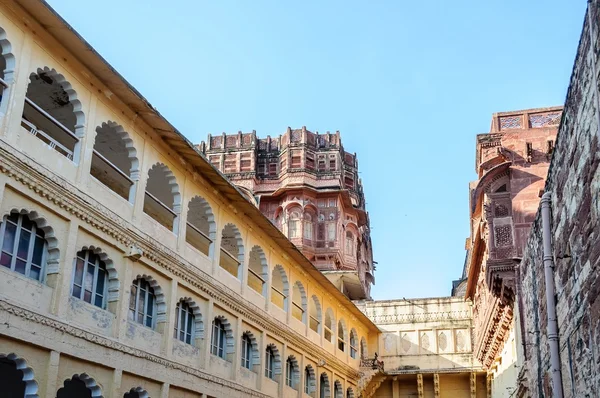 Verschillende delen van Mehrangarh Fort, Rajasthan, Jodhpur, India — Stockfoto